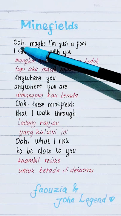 Faouzia Ft John Legend ~ Minefields (Lirik dan Terjemah) #songlyrics #minefields #shortfeed