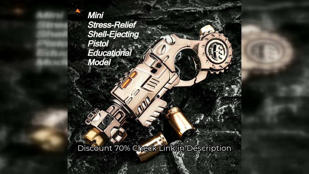 Metal Alloy Shell-Ejecting Toy Pistol Set Fun Shooting Sensory Toy Stress Relief EDC Office Desk Gad