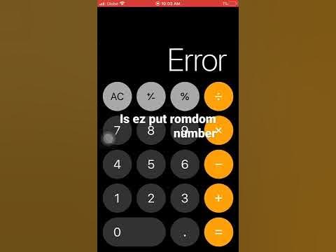 How to make ERROR IN CALCULATOR - YouTube