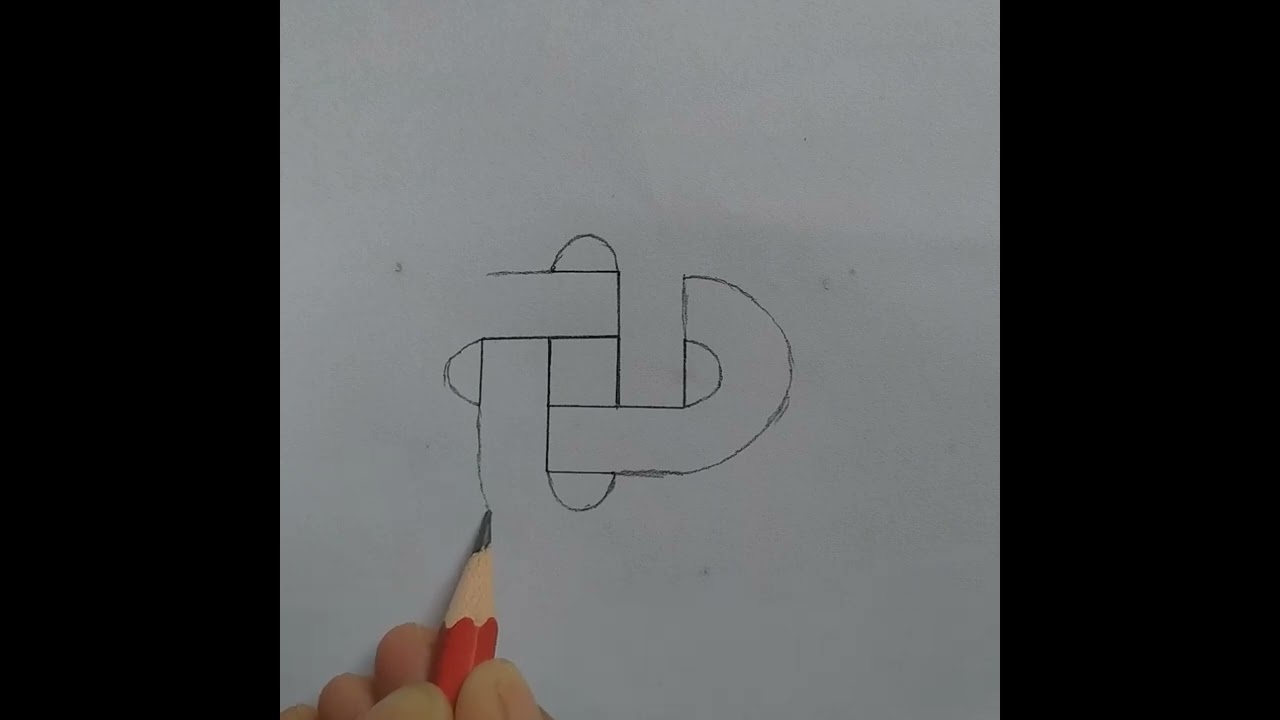 How to draw a 3d chain link || step by step 3d drawing || drawing tutorial