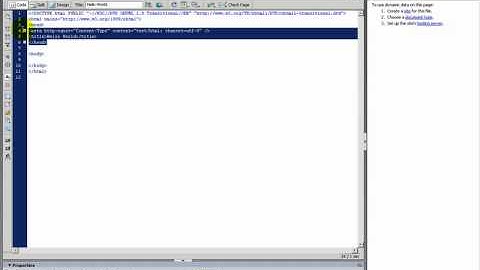 HTML Refresher [2 / 7] - Intro to HTML using Dreamweaver CS3