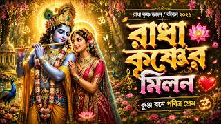 রাধা কৃষ্ণের মিলন হলো কুঞ্জ বনে 🌸❤️ | Radha Krishner Milon Holo | Divine Bhajan Kirtan 2026
