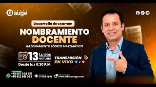 💡 Desarrollo de examen de Nombramiento Docente📊 Razonamiento Lógico Matemático