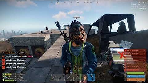 Car jumping scrap/mini helicopters in Rust On RustEZ US Scourge 6/9/21