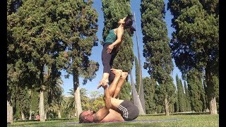 Pop whale to bird. Acroyoga pop.