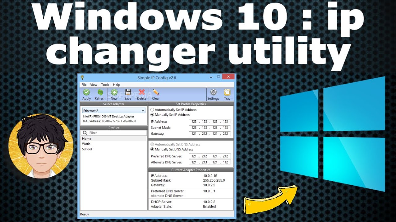 Windows 10 Ip Changer Utility Youtube