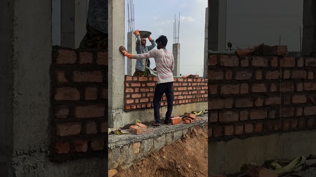 Stairs Ke Support Ke Liye 5Ft Ki Brick Wall Banane Ka Kaam Jaari Hai - Beyond Homes Khazipally