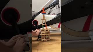 Satisfying Jenga Falls ￼ #Satisfying   #Jenga   #Domino’s ￼￼￼