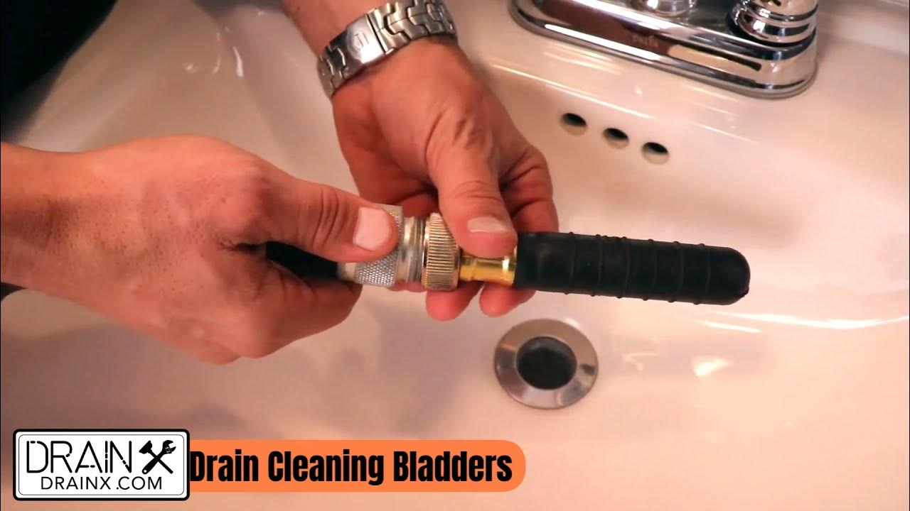 Hydro Pressure Drain Cleaning Bladder Unclogs Stubborn Clogs in Sinks