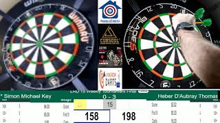 Simon Michael Key vs Heber DAubray Thomas --- Living Room Darts --- 15 Weekly Tournament --- Finals