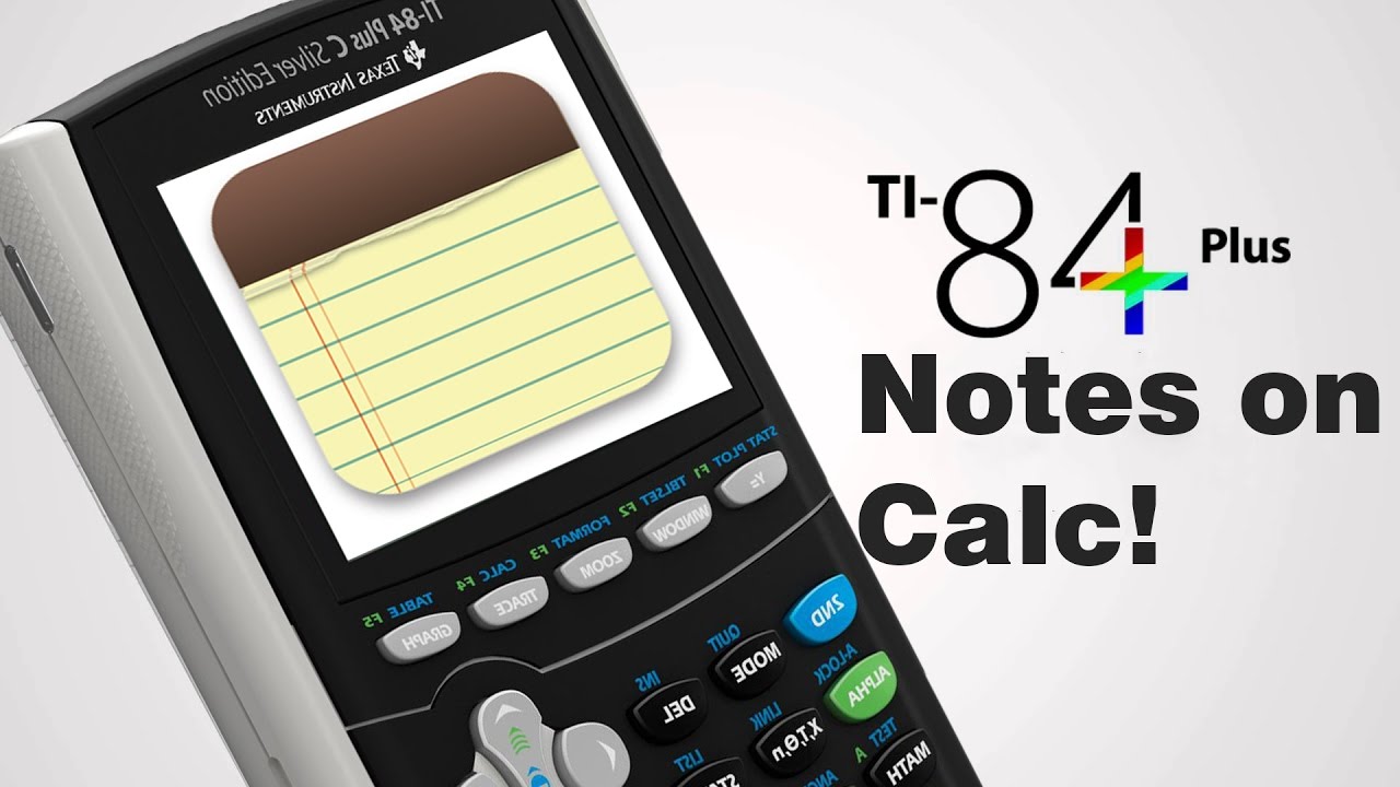 How To Put Notes On TI 84 Plus C Silver Edition YouTube