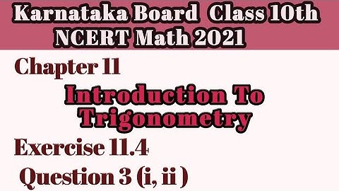 Question 3 Ex 11.4 Chapter 11|Intro To Trigonometry class 10|Karnataka Board NCERT Math#10classmath