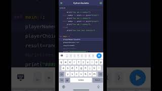 Python on my Phone 🐍 | Roulette Zsanett #shorts #python