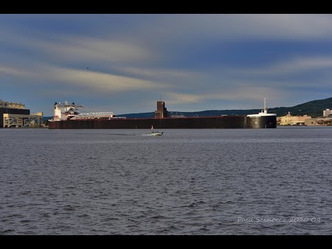 Low sulphur coal is the cargo for the American Integrity Departing Duluth