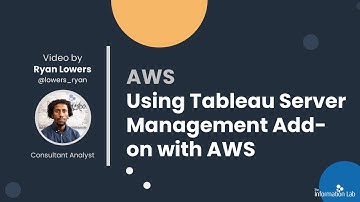 Using Tableau Server Management Add-on with AWS