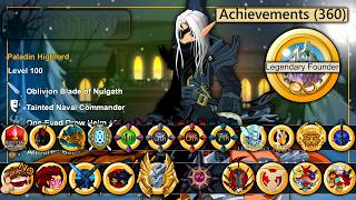 [AQW] High-End/Legendary Founder Account with 360+ badges and 45 HeroMarts! 💜 (Showcase) ❌