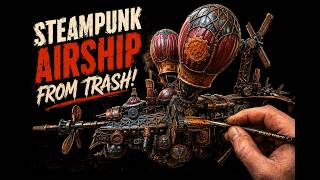 I built a AIRSHIP out of Scraps & Trash! @ScrapForge-BU