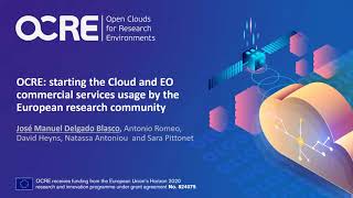 OCRE: Starting the Cloud and EO Commercial Services Usage by the European Research Community