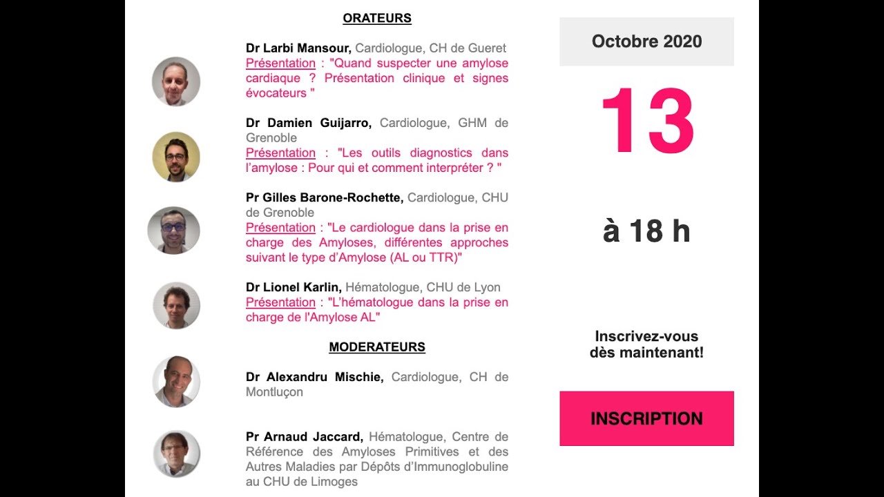 Webinar du CNCH 2020 "L'Amylose Cardiaque"