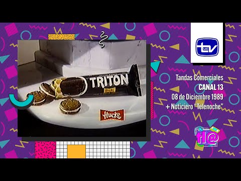 Tandas Comerciales Canal 13 08 De Diciembre 1989 Noticiero Telenoche