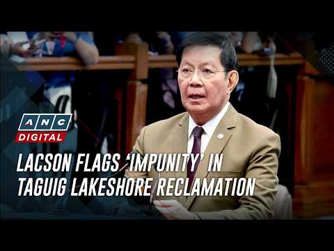 Lacson flags ‘impunity’ in Taguig lakeshore reclamation