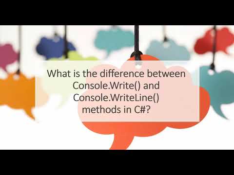 What is the difference between Console.Write() and Console.WriteLine() methods in C#?