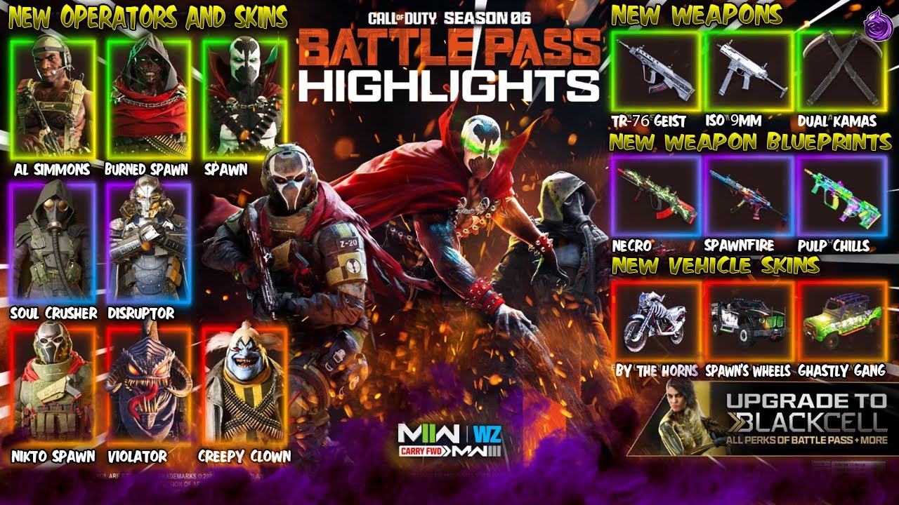 Call of Duty Adds Multiple Spawn Skins in Season 6 Battle Pass