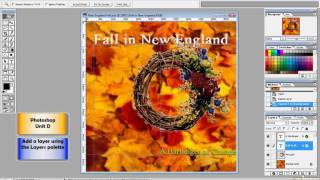 Photoshop Unit D   04  Add a layer using the Layers palette