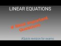 LINEAR EQUATIONS _Practice session-Grade 7th 8th 9th@one o one Learning_phy_chem_maths