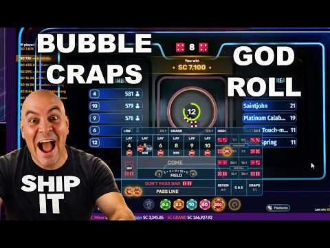 100,000 Bubble Craps God Roll - W Hello Millions April 21