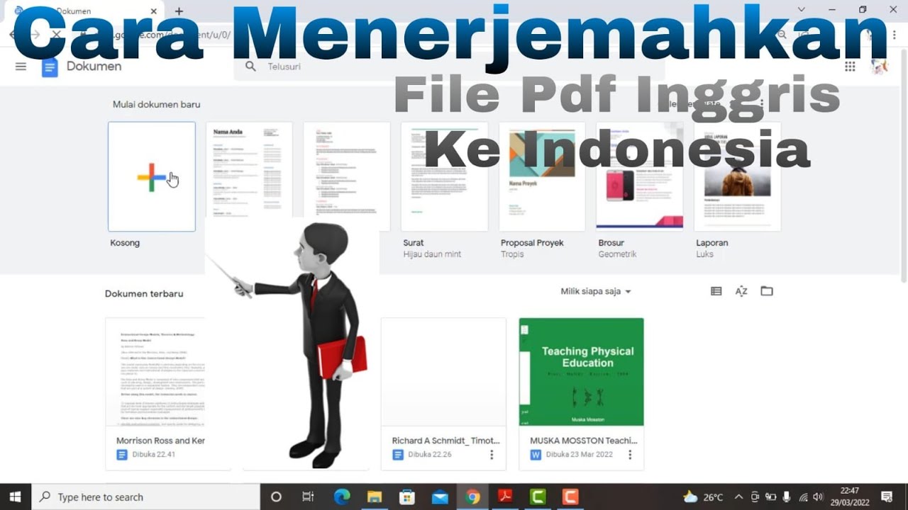 Cara Menerjemahkan File Pdf Inggris ke Indonesia #5# - YouTube