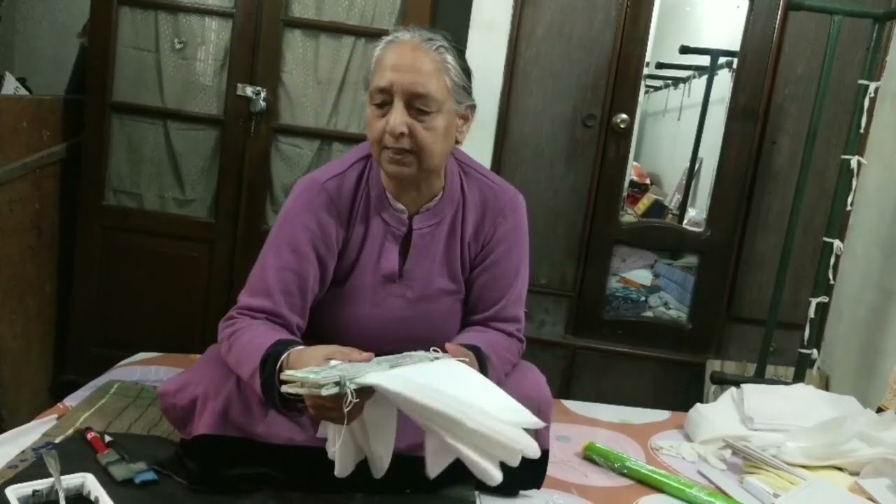 #25 design by wood sticks on dupatta #fabricpainting