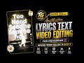 Aesthetic Lyrics Text Video Editing for Insta reel  | Instagram Trending Reels Edit In Capcut ✨