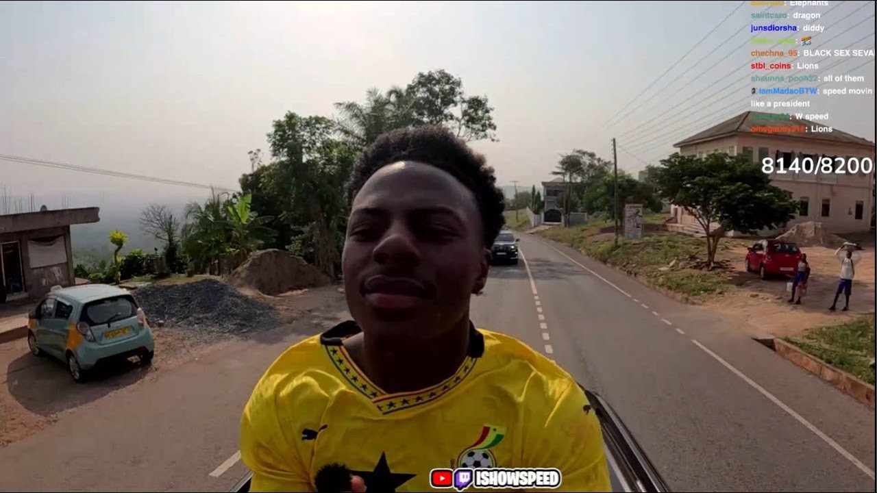 ishowspeed live stream Ghana
