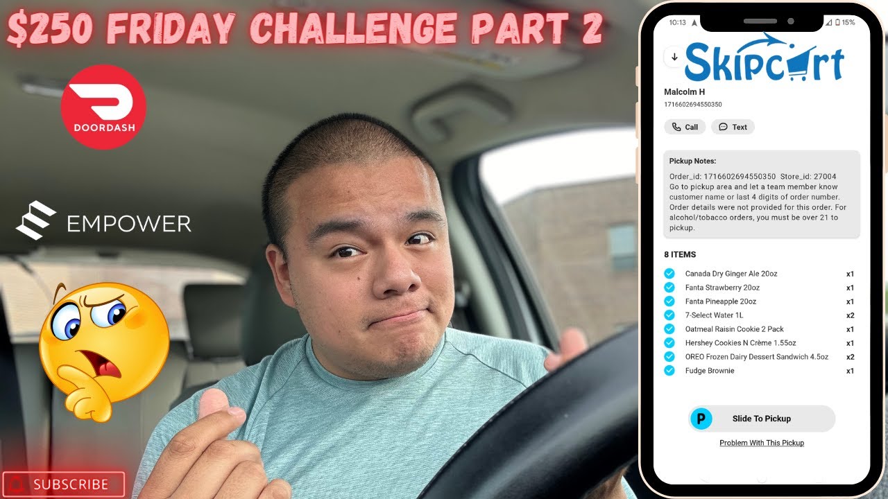 250 Friday Challenge Part 2 Doordash Skiptcart Empower Ride 250-friday-challenge-part-2-doordash-skiptcart-empower-ride