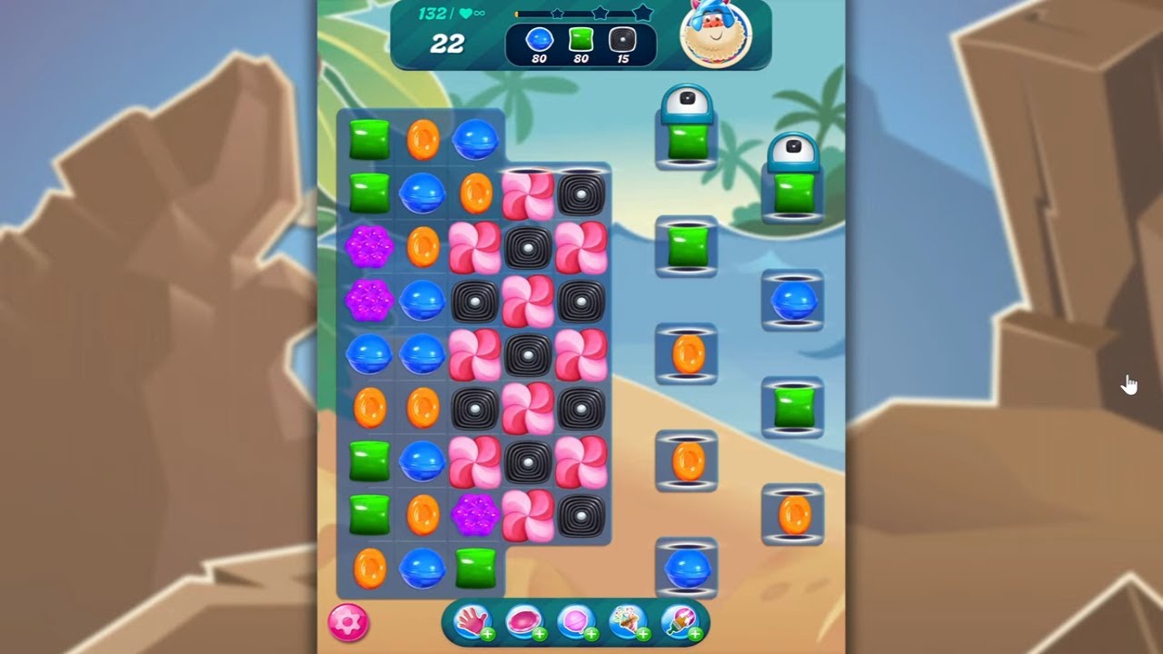 Candy Crush Saga LEVEL 132 NO BOOSTERS (new version)🐟☑️