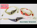 【Easy DIY】ユニークなデザイン！マクラメブレスレットの編み方〜macrame  bracelet  tutorial〜unique design