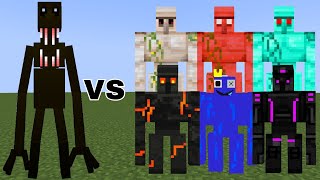 Man From The Fog VS All Golems  -MINECRAFT MOB BATTLE || THE MAN FROM THE FOG VS IRON GOLEM