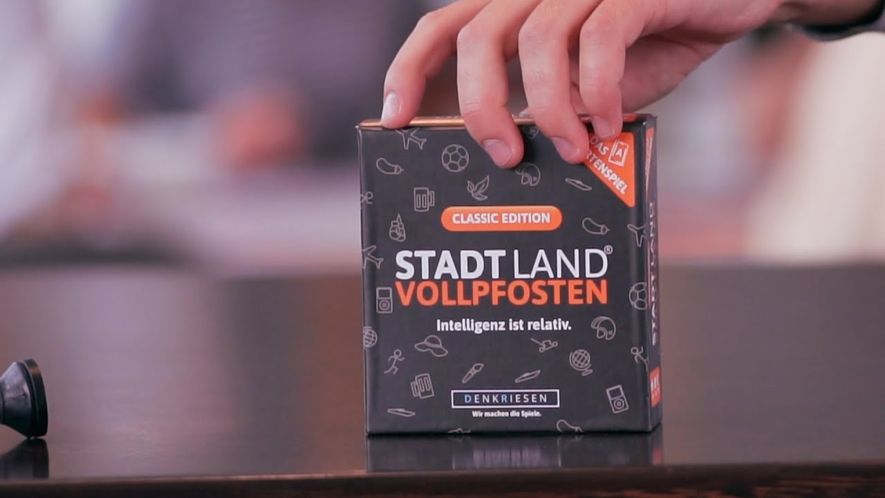 DENKRIESEN Stadt Land VOLLPFOSTEN® JUNIOR-Duo – Kartenspiel & Spielblock Set Für Kinder Ab 8 Jahren
