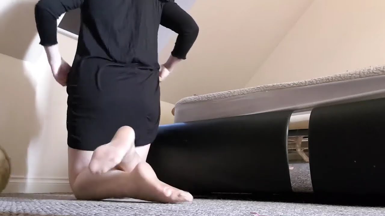 Body Tremors in Elegant Black Dress Featuring Size Five Soft Soles