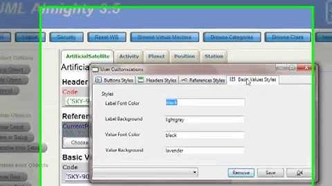How to change web styles to UML Objects Aspects