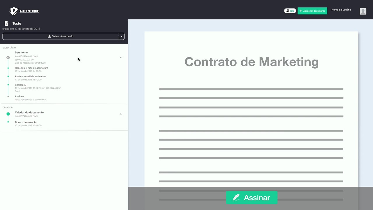 Como assinar documento digitalmente autentique assinatura digital
