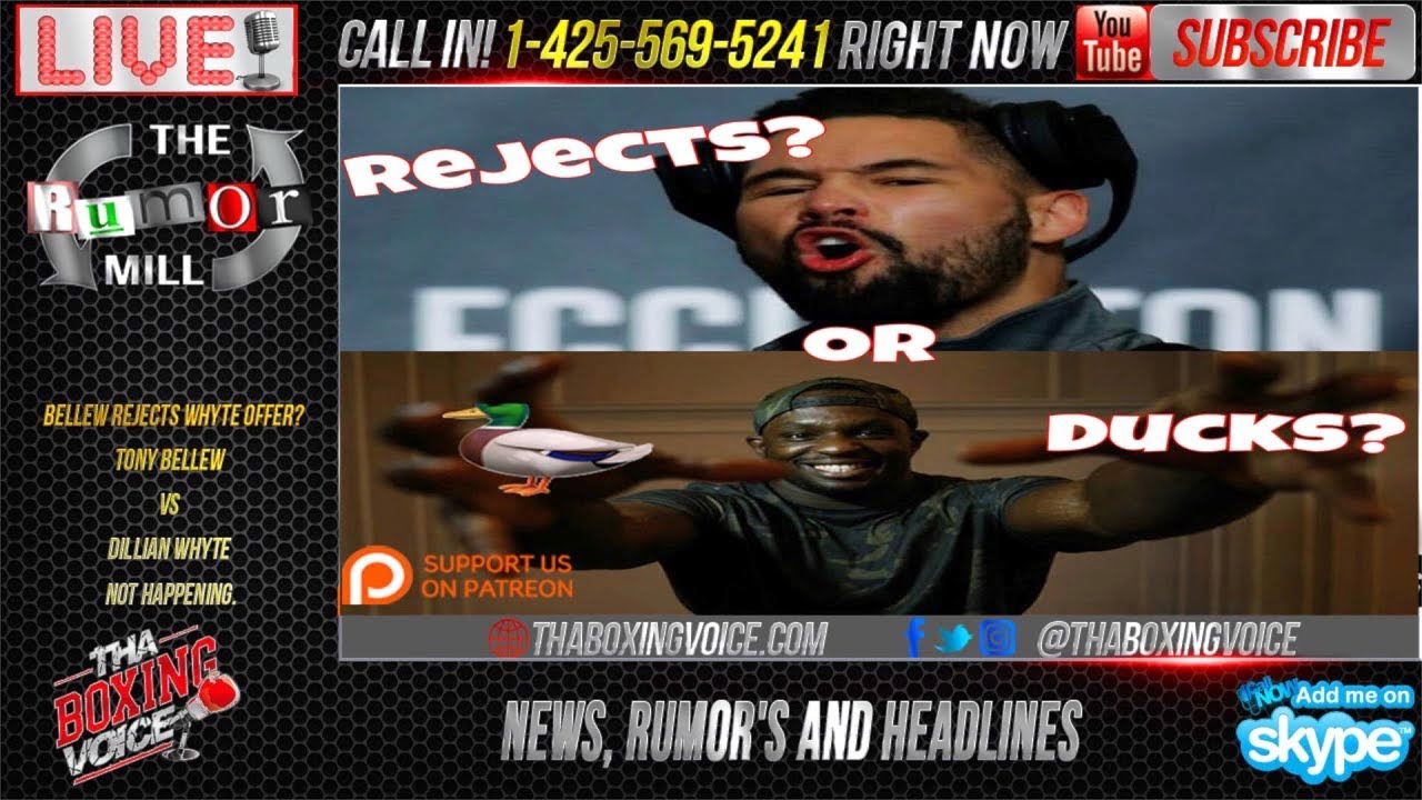 Tony Bellew vs Dillian Whyte Not Happening, Bellew Rejects Whyte Offer?