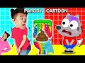 Oh No Pica peed on his pants | Good habits for kids | Hot vs Cold challenge |  @Pica Parody Cartoon