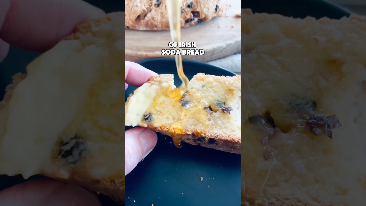 Easy GF Irish Soda Bread. No knead bread recipe  #shorts #baking