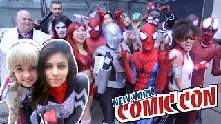 The spider-man spiderverse is back at new york comic con 2016 w/ silk
& spider-gwen! deadpool vs cc►►http://bit.ly/2e1fcr4 ski...