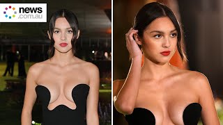 Olivia Rodrigo stuns in daring red carpet gown