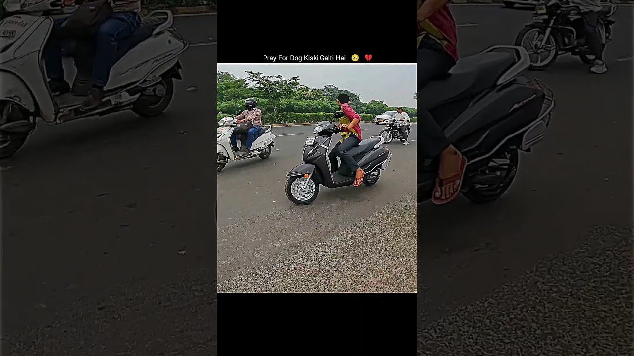 Pray For Dog Kiski Galti Hai 🥹💔 #motovlog #viral #ytshorts #crash #emotional #dog #bikecrashing
