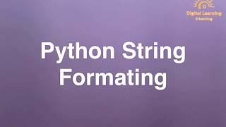 74 Python String Formating | Online Training Download app from below link
