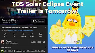 TDS Solar Eclipse Event Trailer CONFIRMED TOMORROW! || Roblox Tower Defense Simulator LEAK